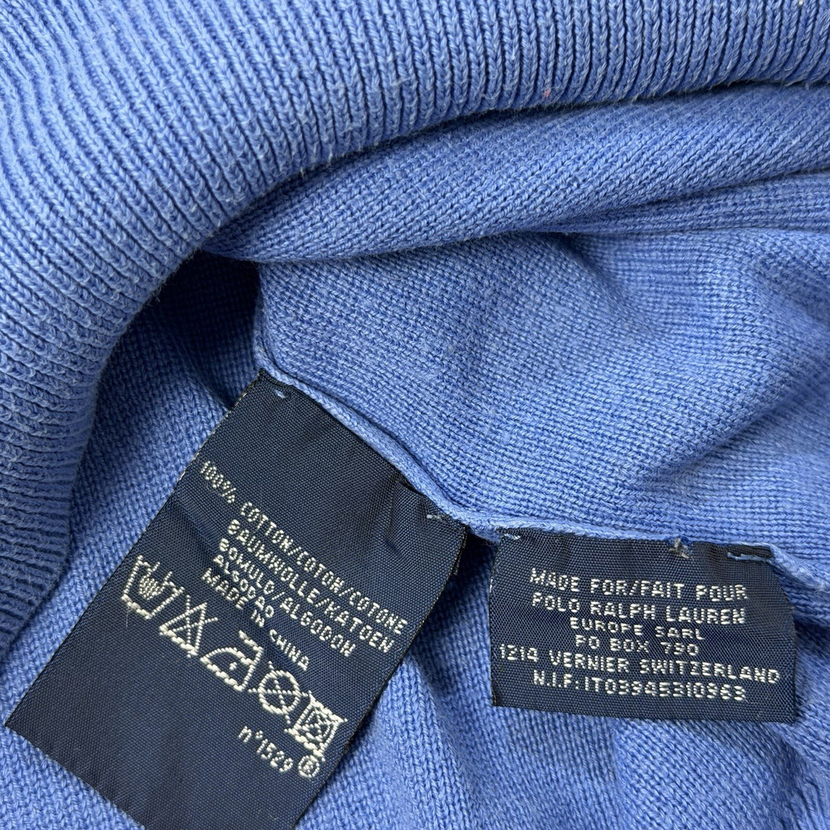 Vintage Polo Ralph Lauren Jumper Men’s Large Blue Cotton Embroidered Logo