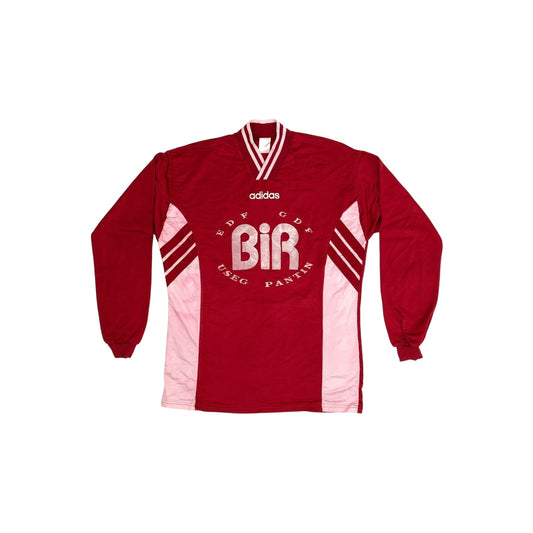 Vintage Adidas Deadstock Football Shirt Mens XL Red And White Three Stripes
