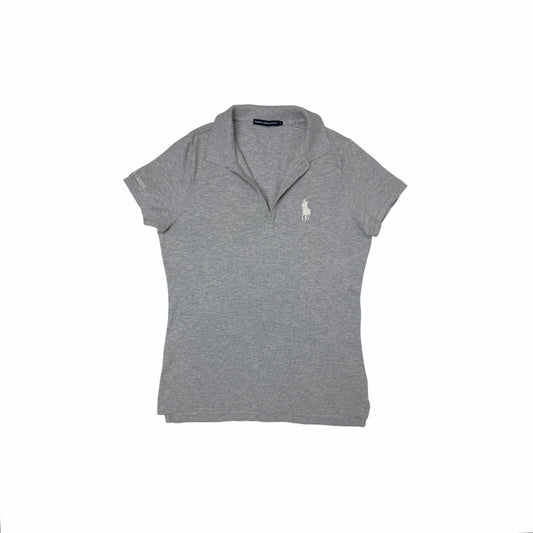 Vintage Polo Ralph Lauren Polo Shirt Women’s Large Grey Embroidered Logo