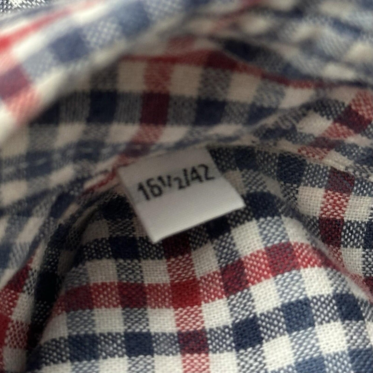 Vintage Oliver Spencer Shirt Men’s Large Red And Blue Check Long Sleeve