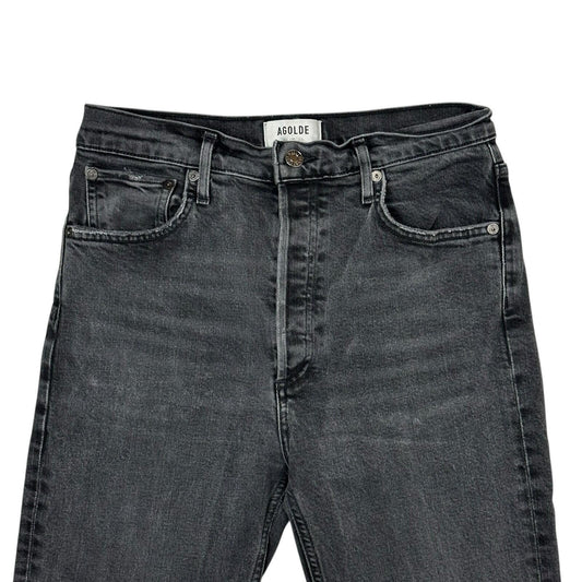 Agolde Jeans Riley High Rise Cropped Straight Leg Women’s 28w Grey