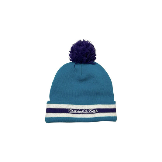 00’s Charlotte Hornets Beanie Unisex Mitchell & Ness Blue And Purple Bobble Hat