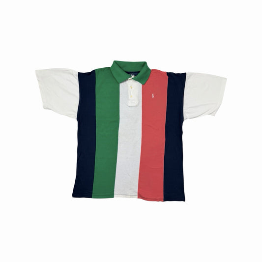 Vintage Ralph Lauren Striped Polo Shirt Men’s Large Multicoloured