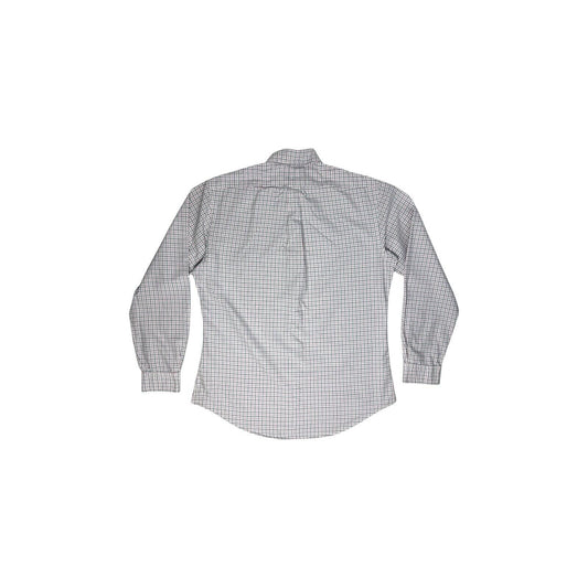Vintage Polo Ralph Lauren Shirt White, Pink And Navy Check Men’s Medium
