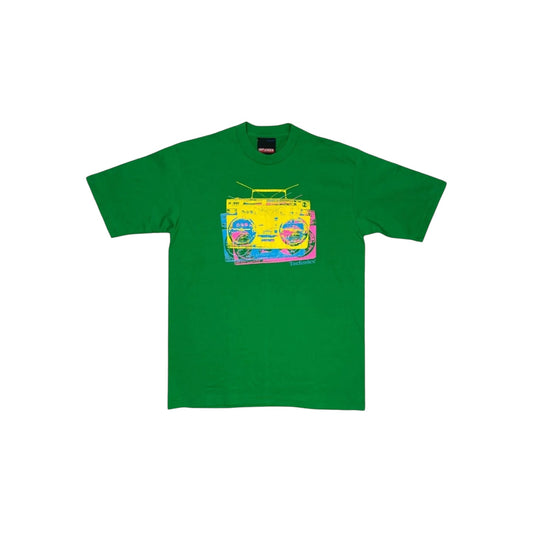 Vintage Technics T-Shirt Men's Large Green Radio Graphic Print Unfledged 00's