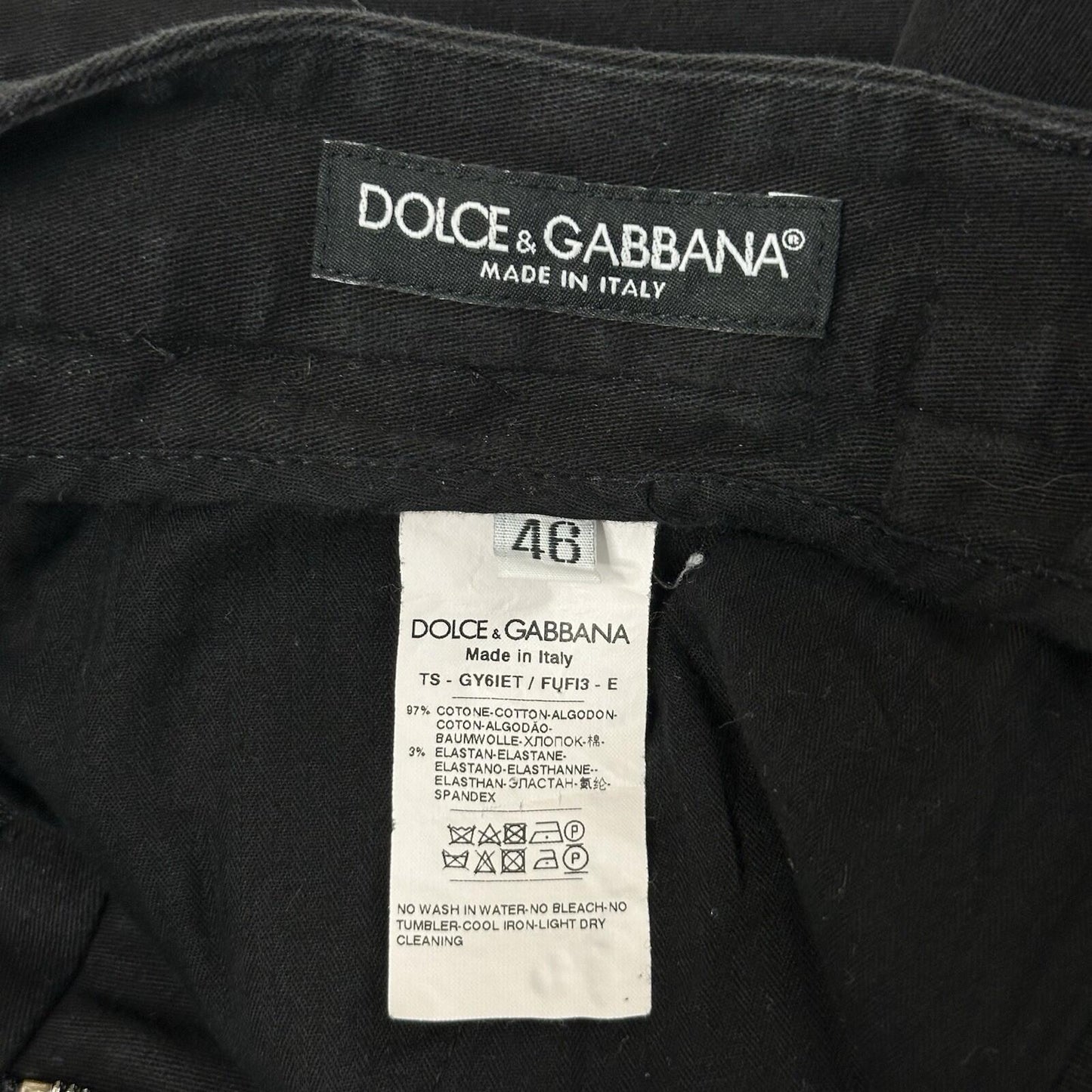 Vintage Dolce And Gabbana Women’s Trousers 30w Black Slim Fit Made In Italy