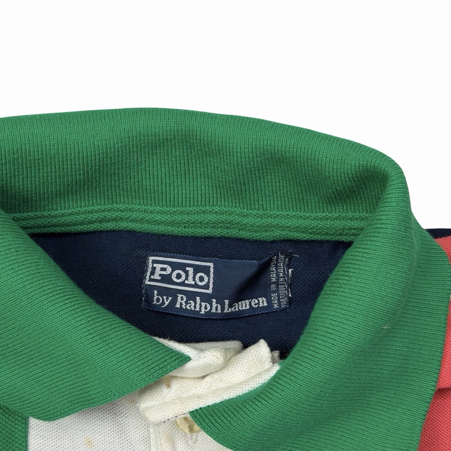 Vintage Ralph Lauren Striped Polo Shirt Men’s Large Multicoloured