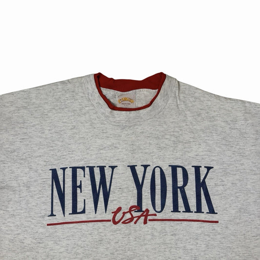 Vintage New York T-Shirt Men’s XL Grey Made In USA Sportsprint Athletic Wear