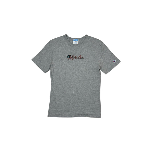 Vintage Champion T-Shirt Men’s Small Grey Graphic Prints Short Sleeve