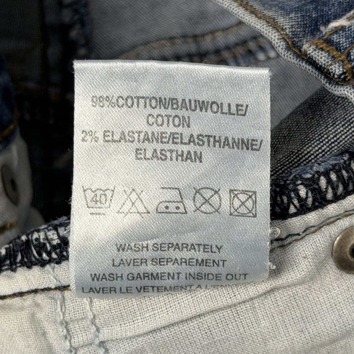 Vintage NL Jeans Cropped Jeans Women’s 30w Blue Bleached Denim y2k 00’s Retro