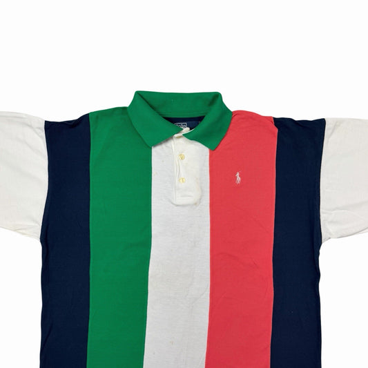 Vintage Ralph Lauren Striped Polo Shirt Men’s Large Multicoloured
