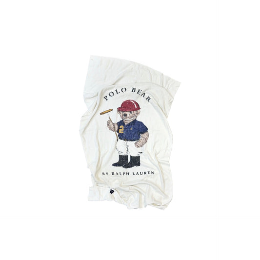 Vintage Polo Bear Ralph Lauren XL Towel Made In USA