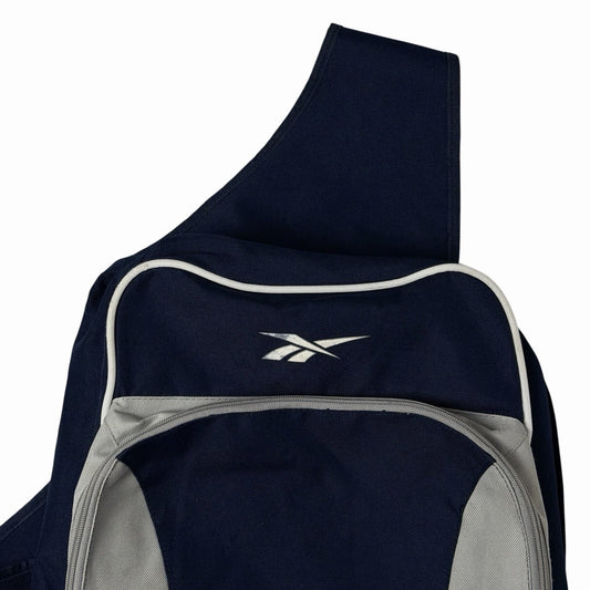 Vintage Reebok Cross Body Rucksack Navy Blue Unisex 90’s Retro Backpack