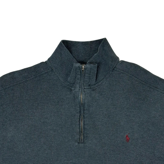 Polo Ralph Lauren Quarter Zip Jumper Men’s Large Grey/Blue