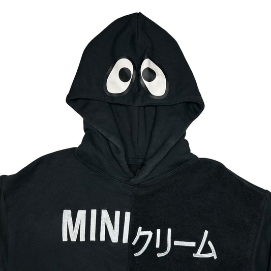 Mini Cream Hoodie Women’s Medium Black Cropped Style With Embroidery And Prints