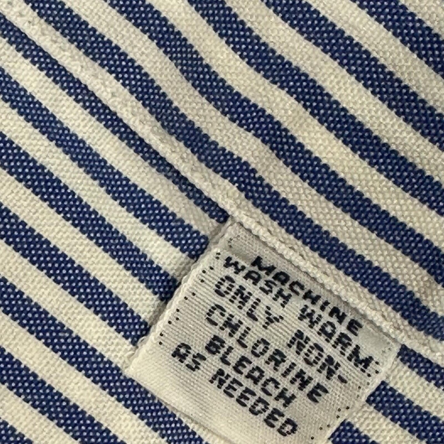 Vintage Polo Ralph Lauren Striped Shirt Men’s Large White And Navy Embroidered