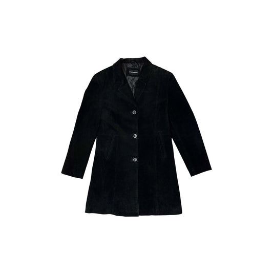 Vintage Julia Bergovich Suede Coat Black Women’s Large