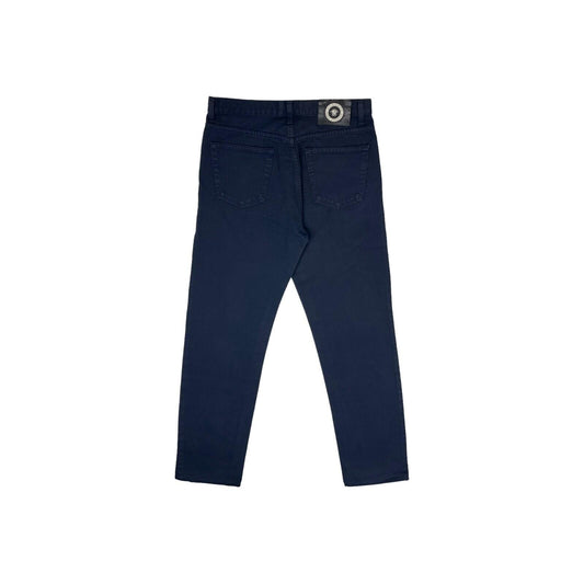 Vintage Versace Jeans Signature Trousers Navy Blue Mens 32w 34l Made In Italy