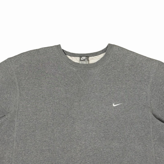 Vintage Nike Crew Neck Jumper Men’s XL Grey Embroidered Swoosh y2k 00’s