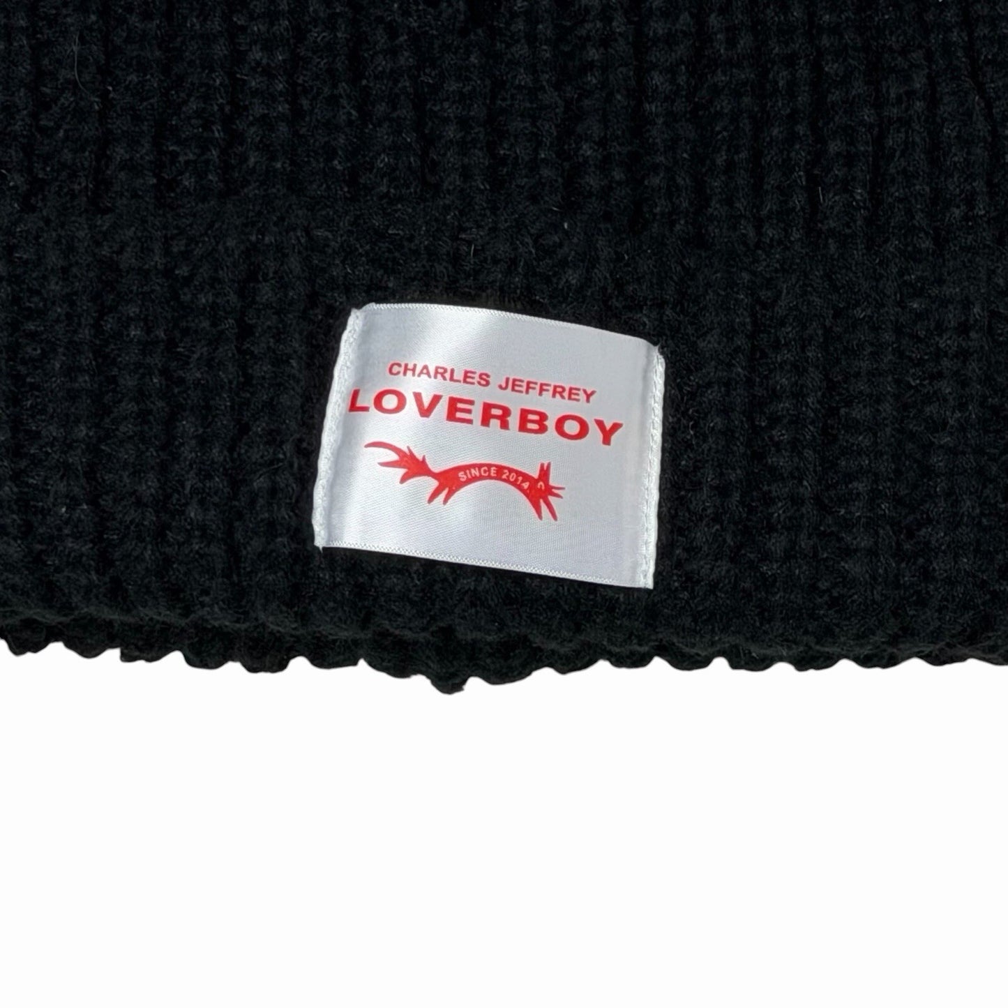Charles Jeffrey Loverboy Rabbit Ear Knit Beanie Black