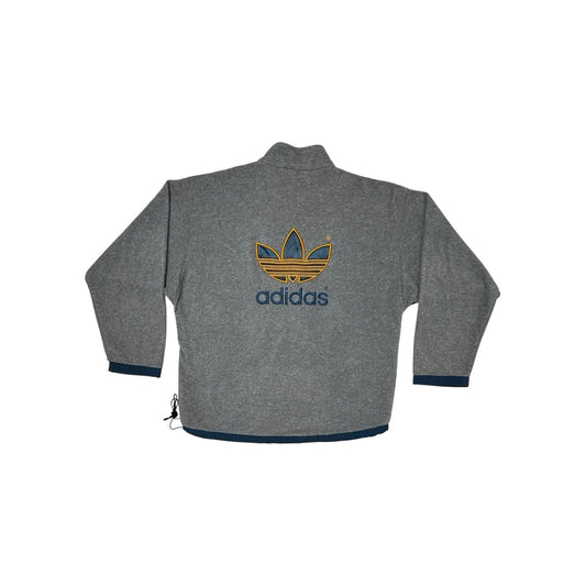 Vintage Adidas Fleece Men’s Medium Grey Embroidered Trefoil Logo 90’s Sportswear