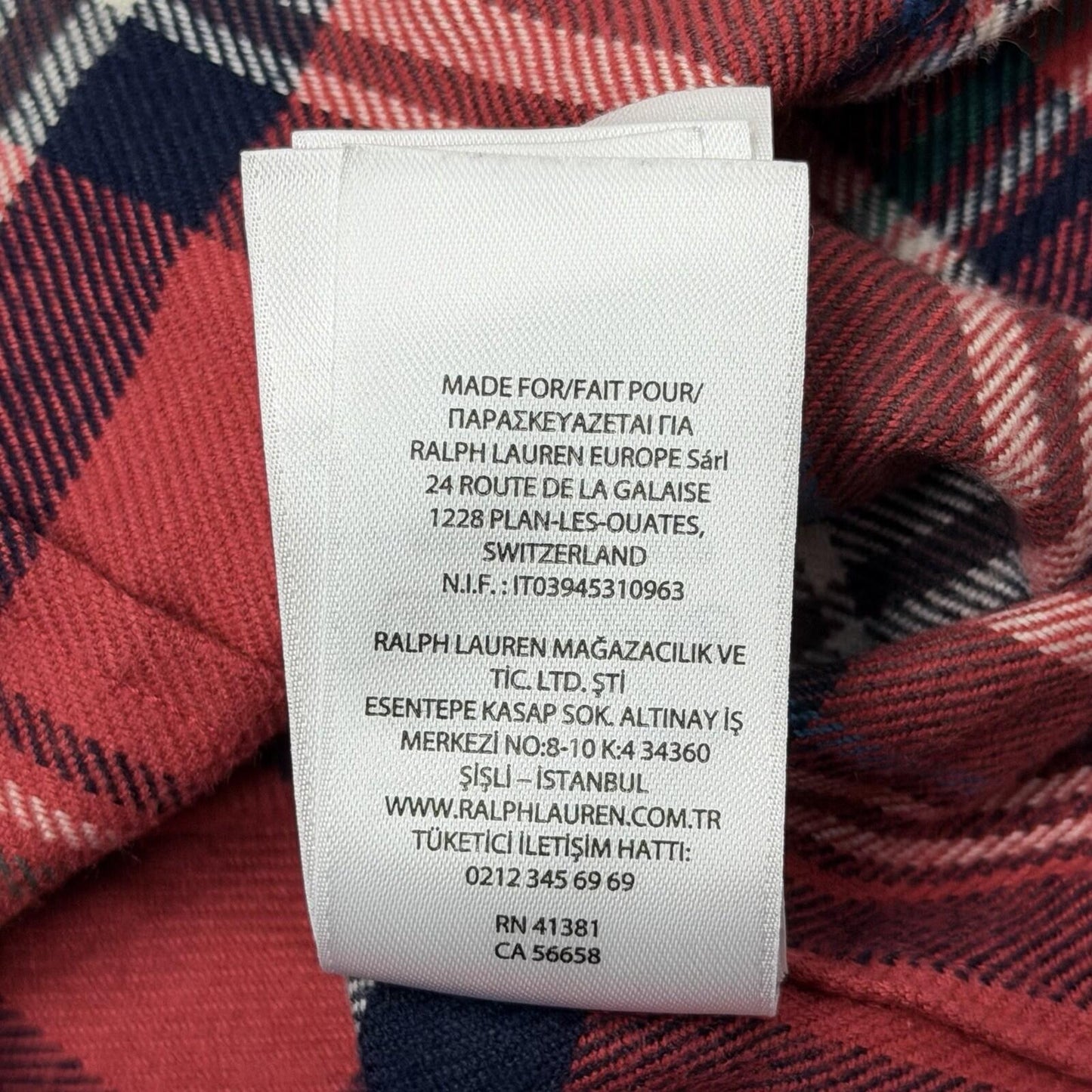 Polo Ralph Lauren Performance Flannel Shirt Men’s Medium Red Tartan