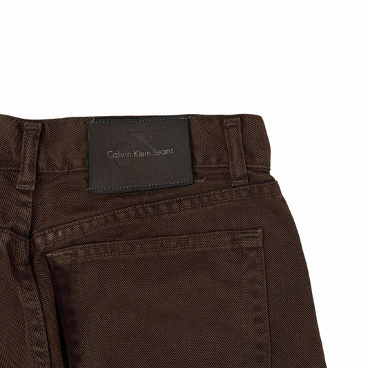 Vintage Calvin Klein Jeans Women’s 27w 27l Brown Made In USA 90’s Straight Leg