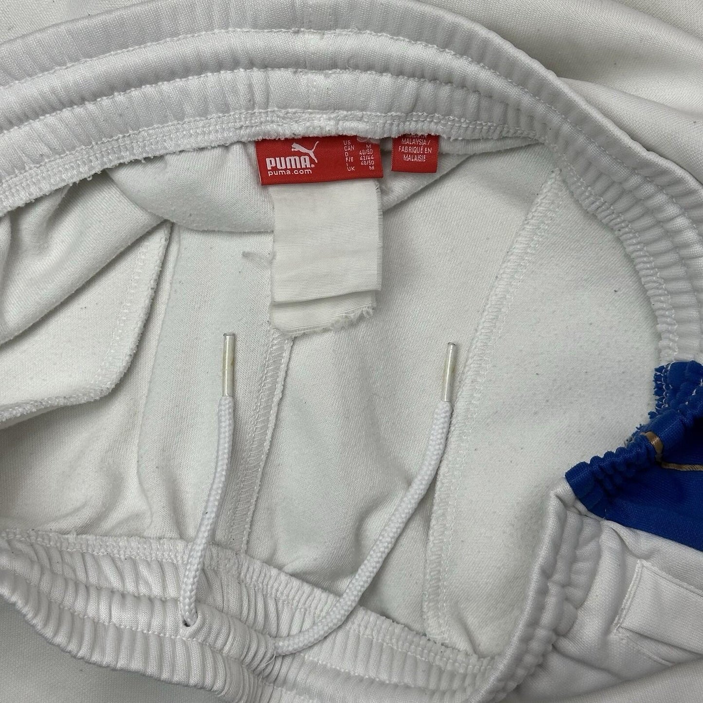 00’s Italy Football Joggers Men’s Medium Puma White And Blue Italia Soccer