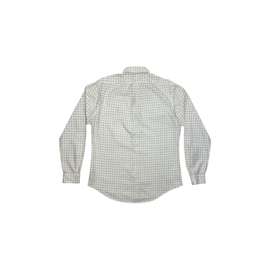 Vintage Polo Ralph Lauren Shirt White, Blue And Yellow Check Men’s Large