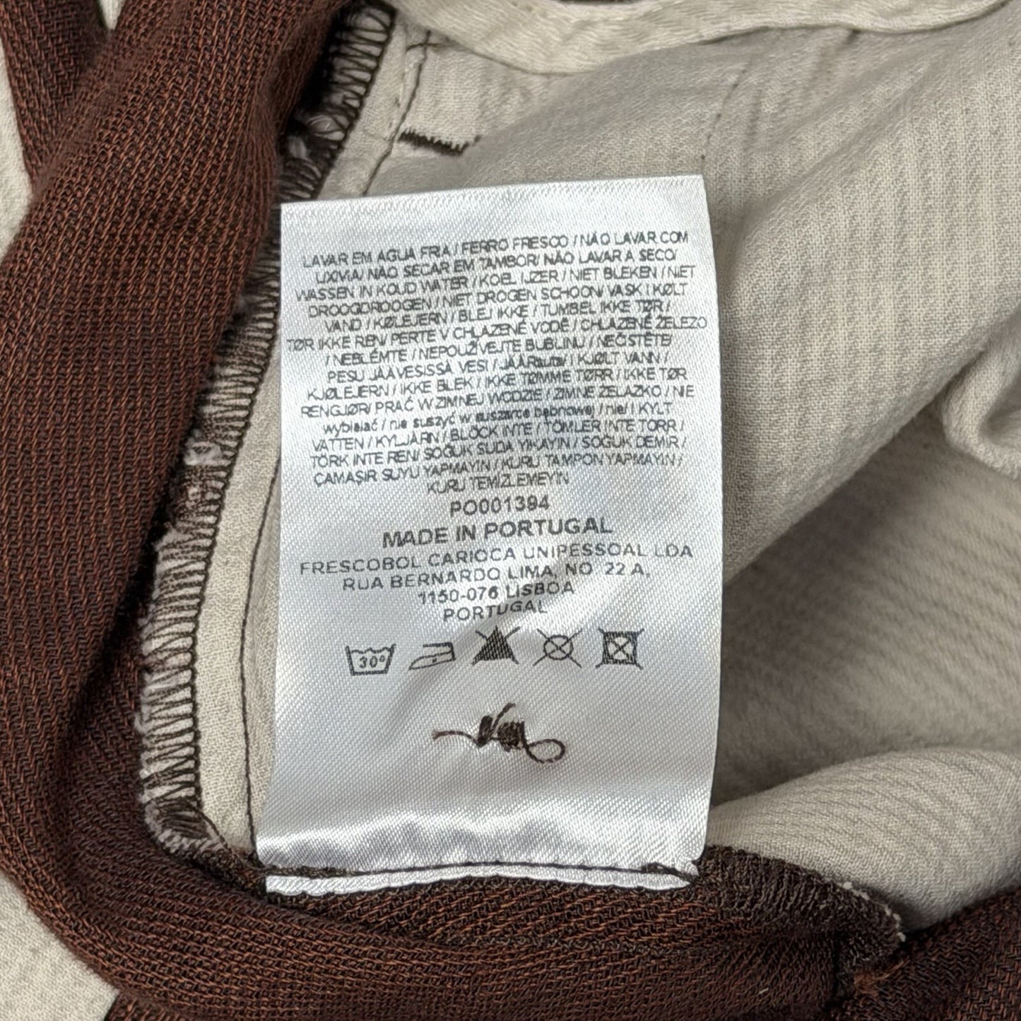 Frescobol Carioca Linen Shorts Men’s 30w Brown Made In Portugal