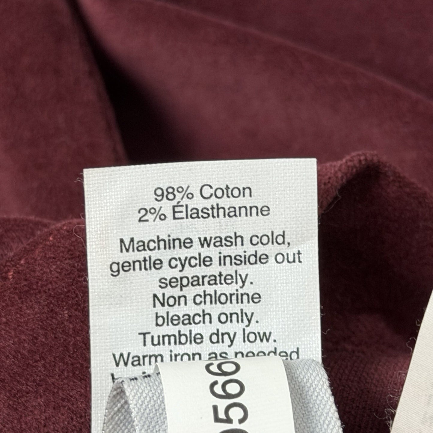 Madewell Velvet Skirt Women’s 29w Dark Red Zip Detail