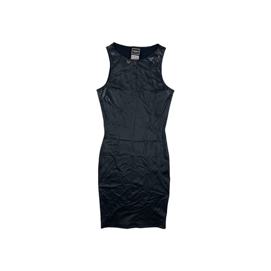Vintage Versace Jeans Couture Slim Dress Black With Shimmer Women’s XS
