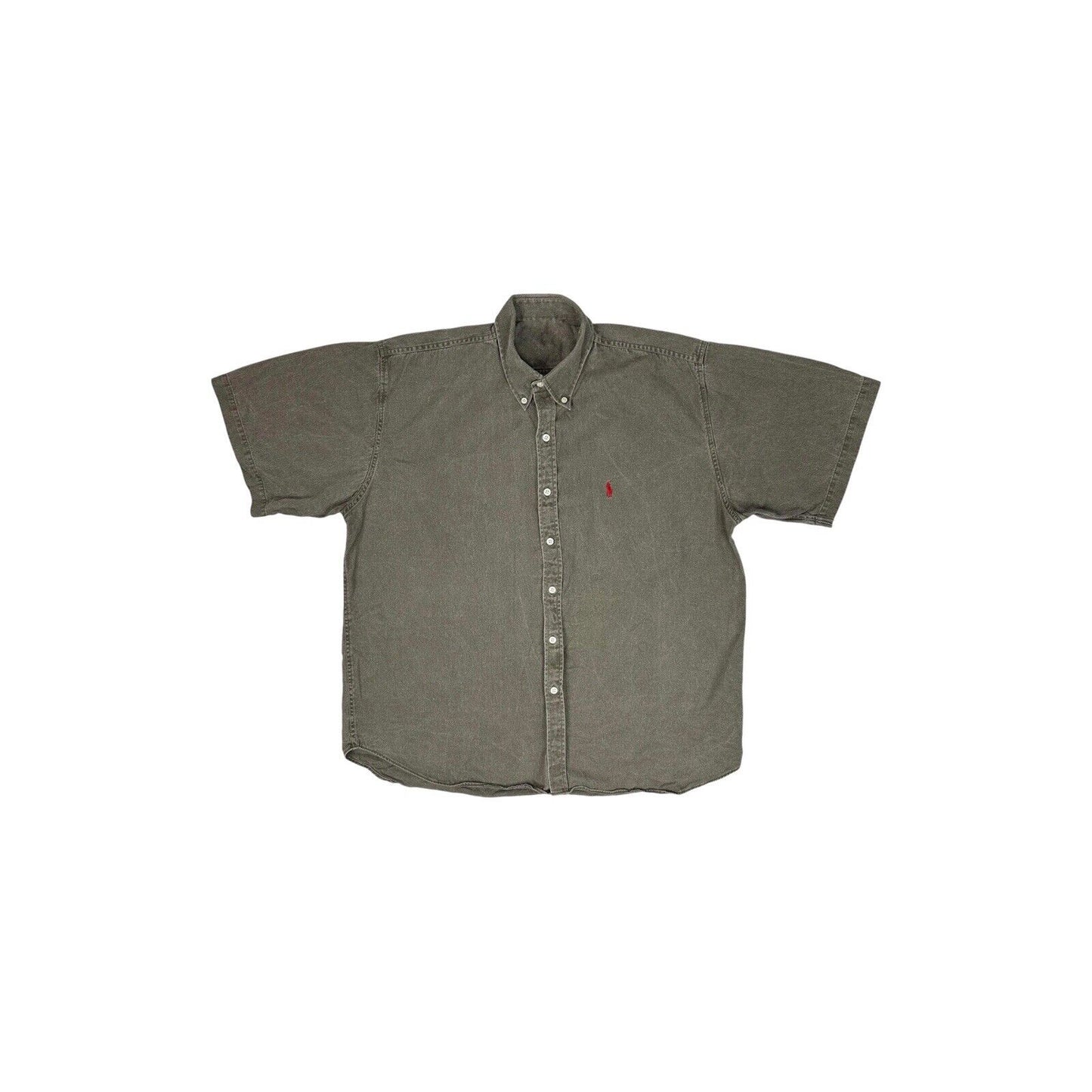 Vintage Polo Ralph Lauren Shirt Sleeve Shirt Men’s XL Grey Heavyweight