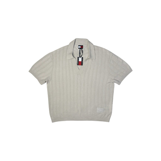 NWT Tommy Hilfiger F1 Movie Knit Polo Shirt Cream Men’s Large