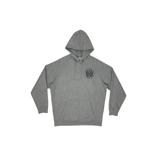 NWT Sergio Tacchini Circolo Pullover Hoodie Mens Large Grey Embroidered