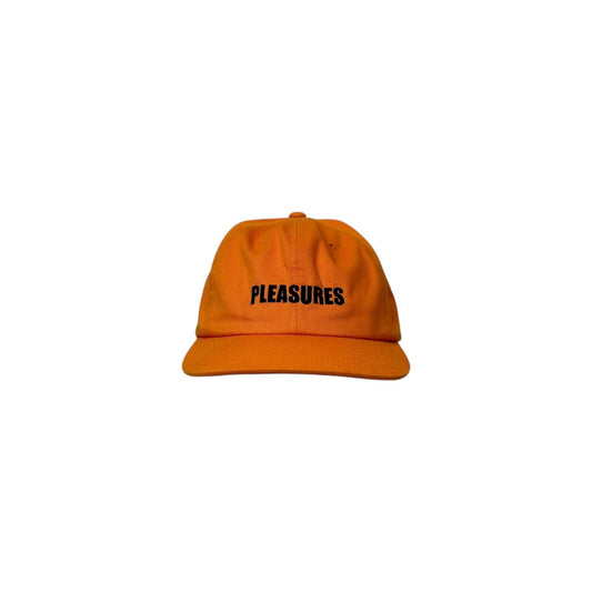 Pleasures Power Logo Hat Orange Snapback Embroidered Logo