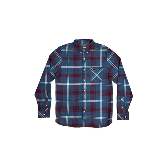 Lacoste Live Check Shirt Men’s Medium Blue And Red