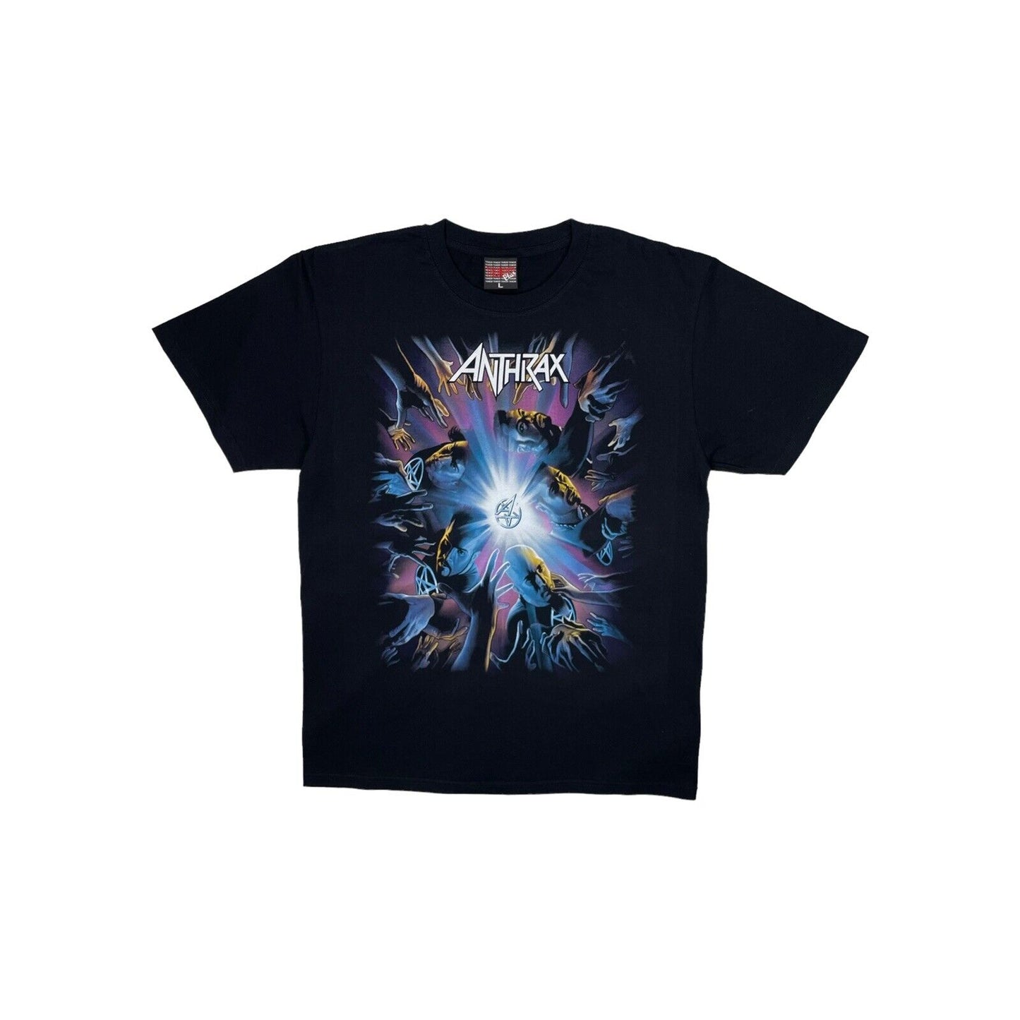 00’s Anthrax T-Shirt Mens Large Black Deadstock