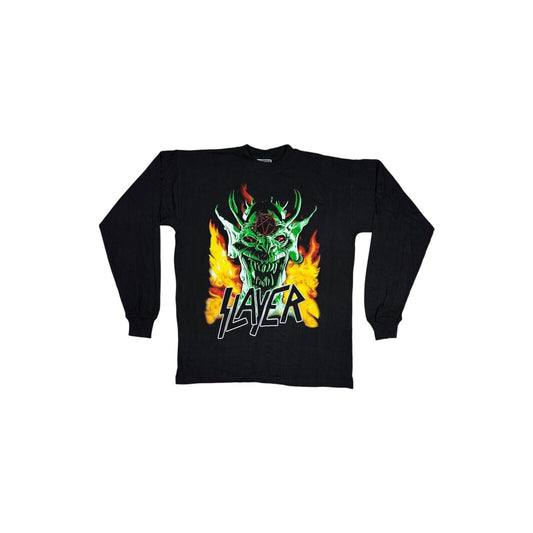 Vintage Slayer T-Shirt Men’s Large Black Long Sleeve Deadstock Root Of All Evil