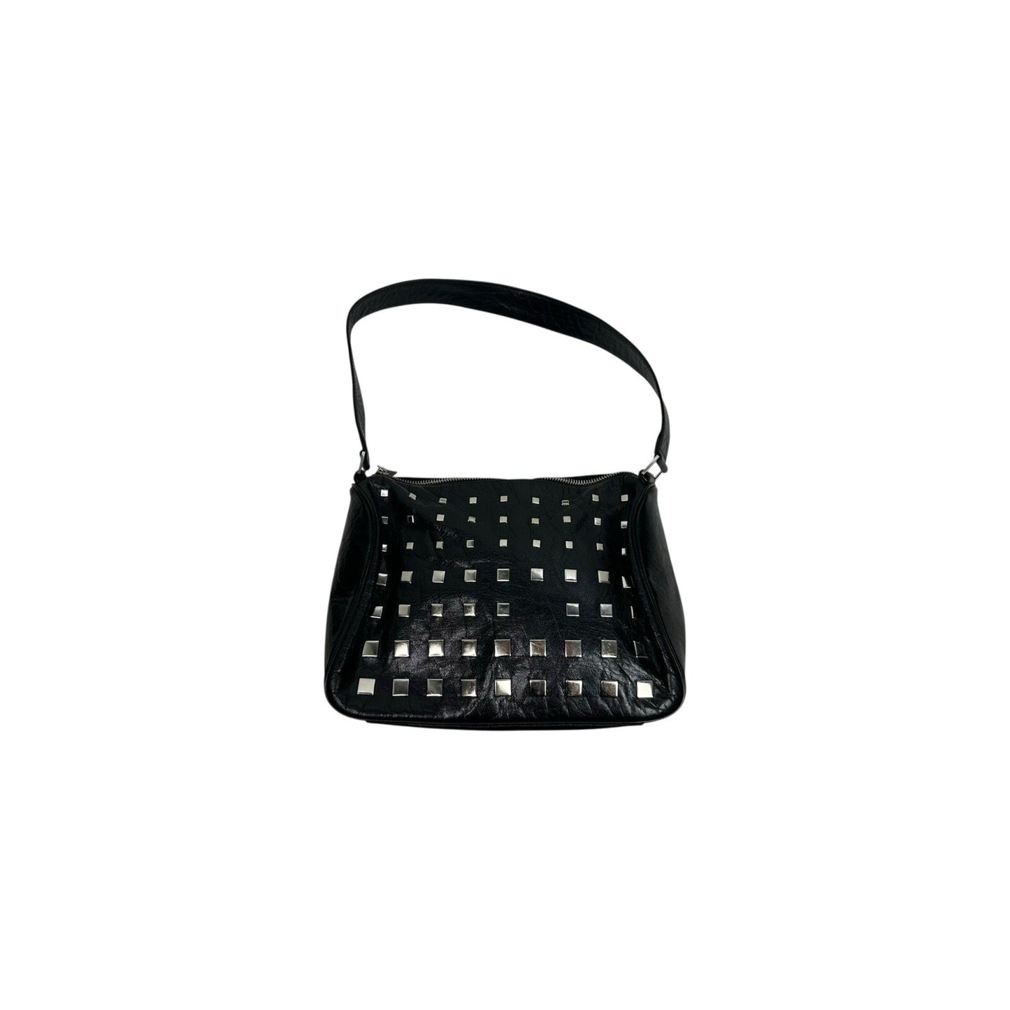 Vintage John Richmond Studded Black Leather Hand Bag