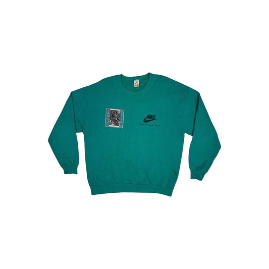 1984 Vintage Nike Sweater 16th Annual Hawaii Relay Green Made In USA Screen Star