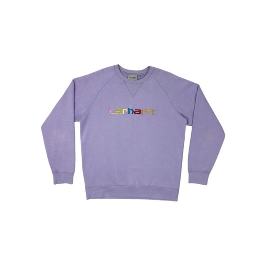 2018 Carhartt WIP x Oi Polloi Chase Sweat Mens Large Purple Embroidered Jumper