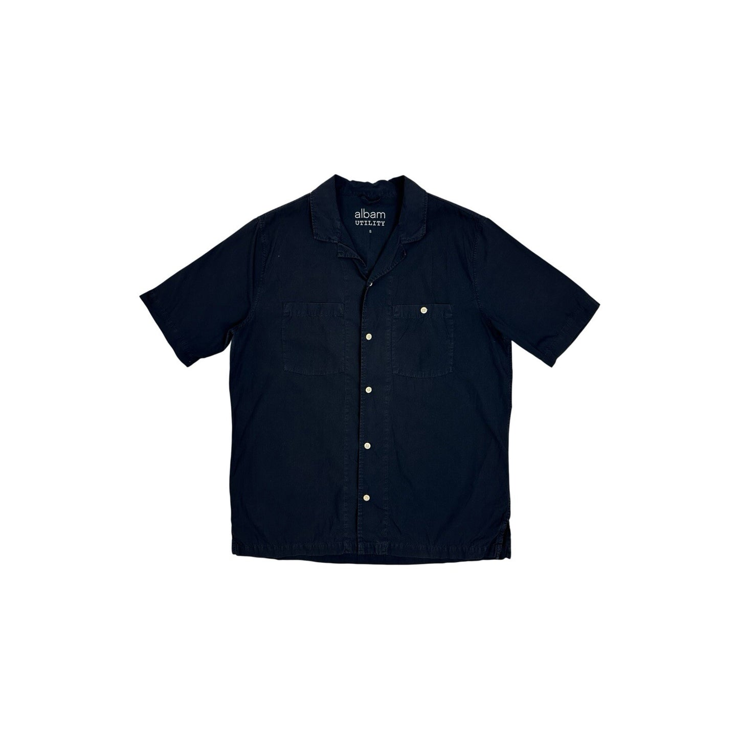Albam Utility Shirt Men’s Small Navy Blue Made In Portugal