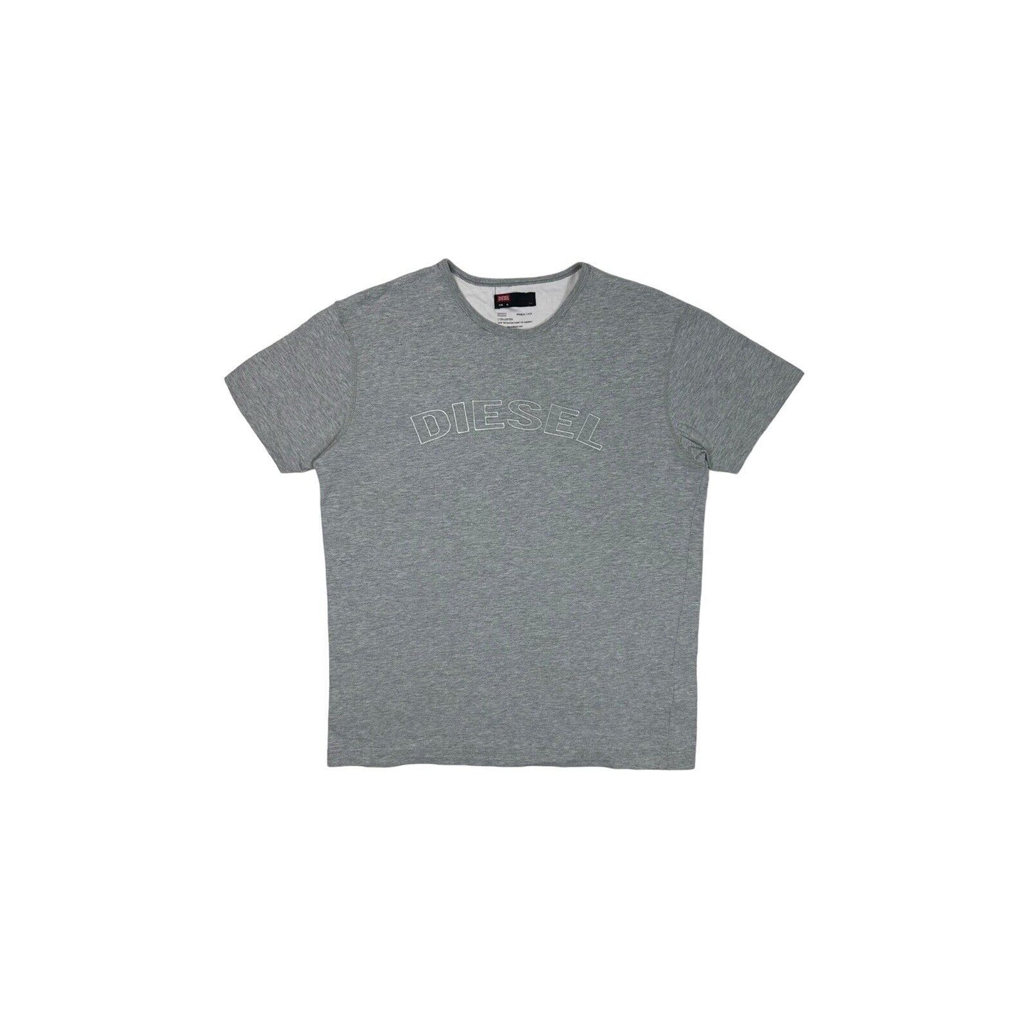 00’s Diesel T-Shirt Grey Mens Medium Embroidered Logo