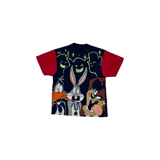 Vintage Space Jam T-Shirt Graphic Print Men’s Small Navy Blue And Red