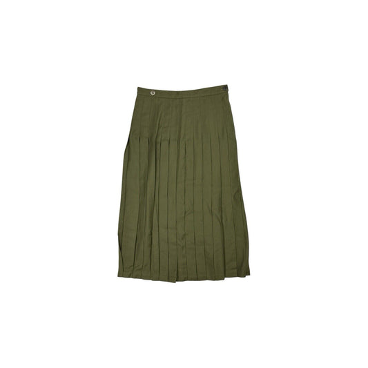 Vintage Valentino Sport Pleat Skirt 29w Khaki Green Made In Italy NWT 80’s