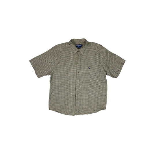 Vintage Polo Ralph Lauren Check Shirt Made In USA Men’s XL Short Sleeve