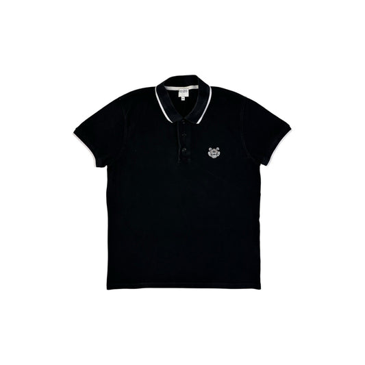 Kenzo Polo Top Black Men’s Medium Embroidered Tiger Logo