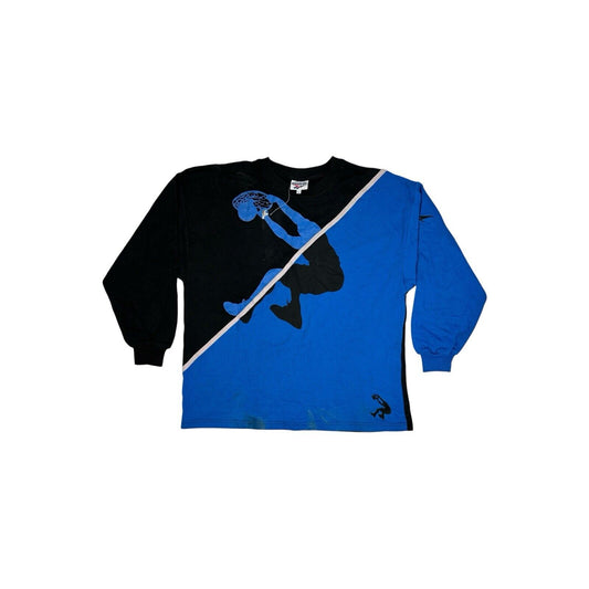 Deadstock Vintage Shaq Reebok Sweater Men’s XL Blue And Black 90s Basketball NBA