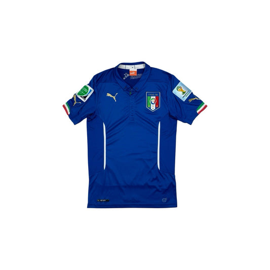 2014-2015 Italy Puma Football Shirt Men’s Small Blue With Patches